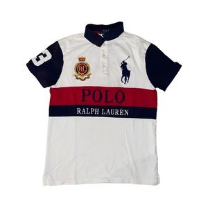 Polo Ralph Lauren size small. Colors white/navy/red.